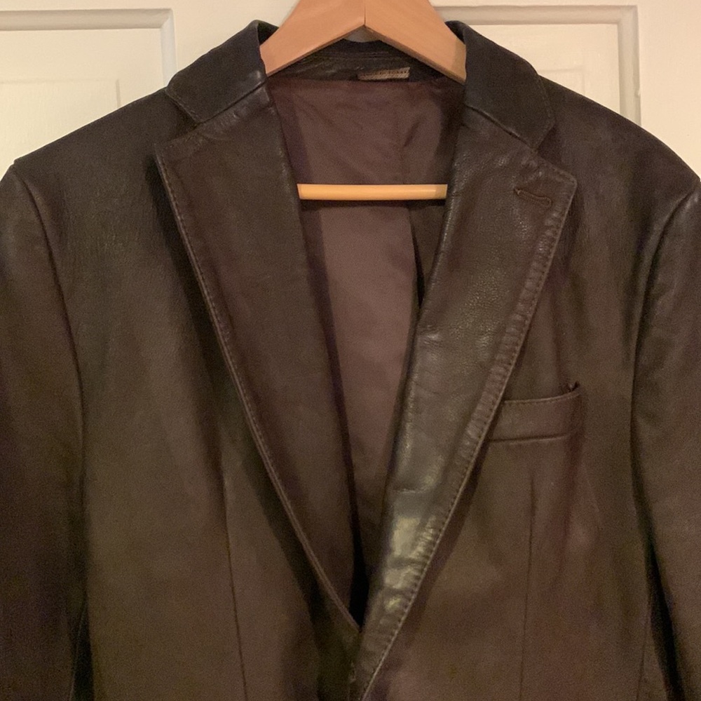 Banana Republic Leather Blazer 40R